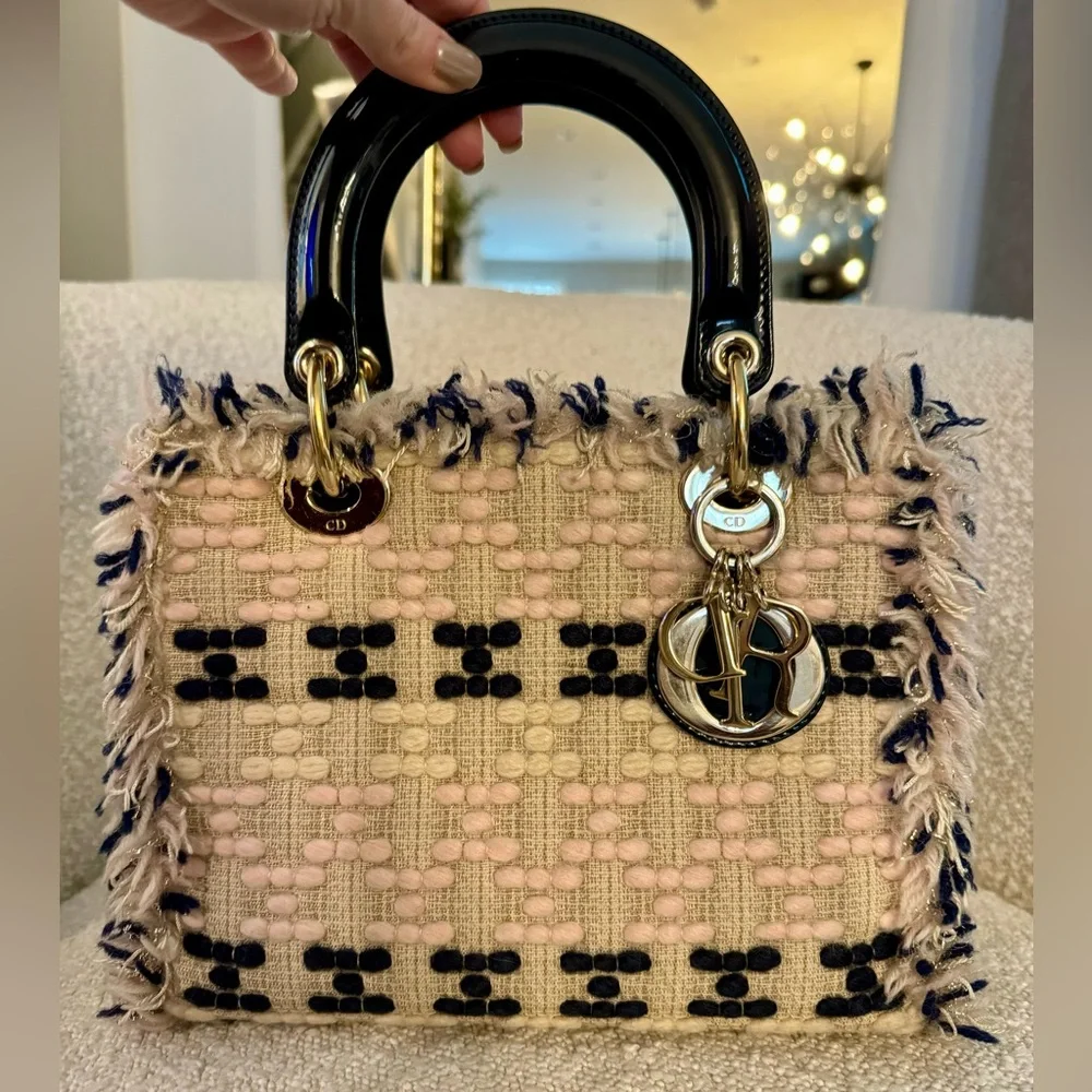 Authentic Dior Tweed Multicolor Medium - Picture 1 of 7